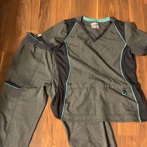 EUC grey drifit scrub set